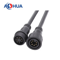Système de contrôleur Led RGB Câble étanche Connecteur M16 Mâle Femelle Cuivre Plaqué Pin Connecteur IP65 LED Joint/Plug/Connecteur