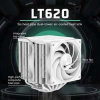 Ventilateur de refroidissement CPU en cuivre haute efficacité, double tour, 6 caloducs, éclairage ARGB, pour boîtier d'ordinateur de jeu, compatible Intel