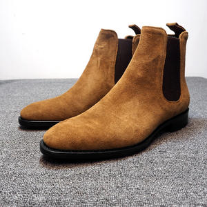 Chaussures américaines de grande taille en faux daim pour hommes à la cheville chaussures décontractées à enfiler mi-<span class=keywords><strong>mollet</strong></span> pour hommes chelsea boots - Product Image 2