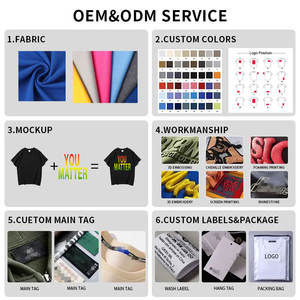 Logotipo personalizado OEM Fabricante 240GSM Oversize 100 Camisas de Algodão Homens Em Branco Dtg Imprimir Gota Ombro Pesado Peso Camisetas - Product Image 2