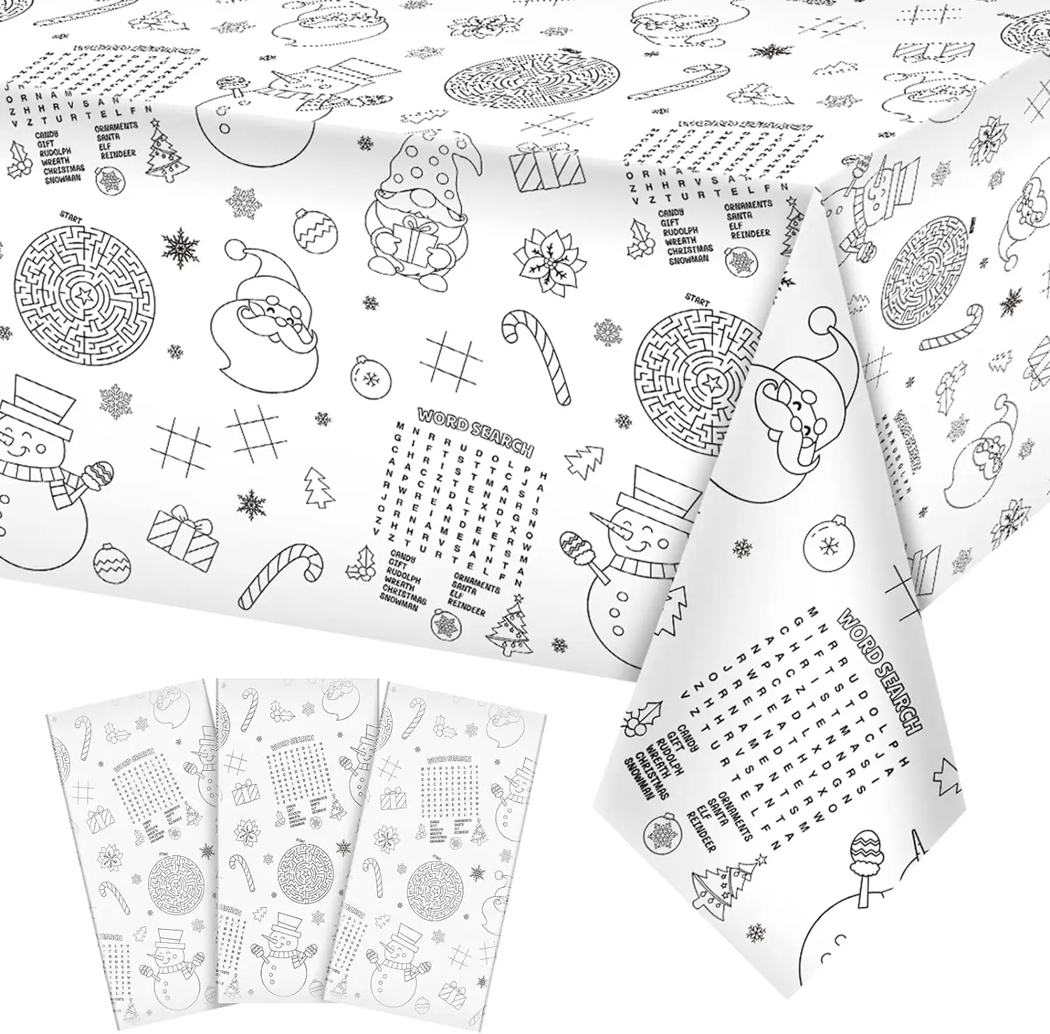 Mantel de papel para colorear Shunli, manteles de papel rectangulares desechables, mantel de cumpleaños para niños, suministros para fiestas