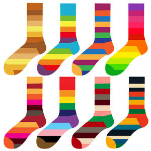 <span class=keywords><strong>2026</strong></span> नए स्ट्रिप्ड रंगीन मिड-बछड़े के व्यक्तित्व रंग-ब्लॉक फैशन पॉलिएस्टर रंगीन नवीनता मोजे सस्ते - Product Image 3