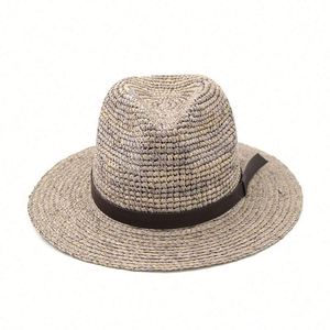 Chapeau de paille en raphia d'été tendance, vente en gros, protection solaire pour hommes et femmes, plusieurs grandes tailles, chapeau Panama - Product Image 5