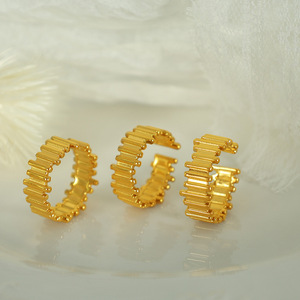 แหวนทองคำทรงเรขาคณิต JZ03 ของขวัญเครื่องประดับแฟชั่นสำหรับทุกเพศ - Product Image 3