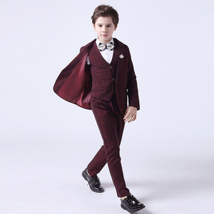 Ensemble <span class=keywords><strong>de</strong></span> costume formel pour garçon <span class=keywords><strong>de</strong></span> haute qualité en coton trois pièces : veste, gilet et pantalon - Product Image 2