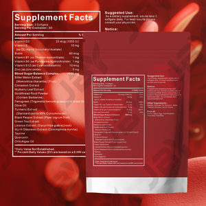 JBY OEM Yetişkinler İçin Kan Şekeri Yumuşak Kapsül Bitkisel Ekstrakt Kan Şekeri Destek Karışımı Kapsülleri Kan Şekeri Dengeleme Kompleks Kapsülleri - Product Image 6