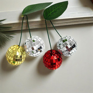 Adorno <span class=keywords><strong>de</strong></span> Cristal Espejo con Forma <span class=keywords><strong>de</strong></span> Cereza para Fiestas Retro <span class=keywords><strong>de</strong></span> los 70, Decoración Moderna para el Hogar, Artículos <span class=keywords><strong>de</strong></span> Regalo al por Mayor - Product Image 6