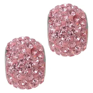 Kristal rhinestone kakma boncuklar büyük delik Rondelle 93 adet rhinestone paslanmaz çelik avrupa boncuk 8x11mm delik: yaklaşık 4.5mm