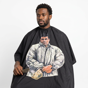 Capa de Barbero con Estampado Gráfico de El Chapo, Impermeable, para Salón de Belleza, Capa para Cortar el Cabello - Product Image 3