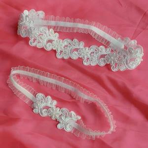 Nouvel ensemble de jarretelles de mariage pour mariée, orné de cristaux exquis, avec perles et broderies, couvre-cuisse - Product Image 6