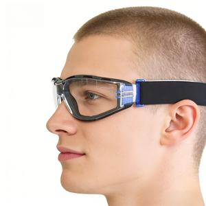 ציוד מגן אישי רצועה אלסטית מתכווננת משקפי בטיחות נגד ערפל/נגד שריטות עדשה נגד UV פוליקרבונט ניתנת להסרה - Product Image 4