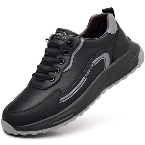 รองเท้าลำลองหนังน้ำหนักเบาสำหรับผู้ชาย พื้นรองเท้ายางส้นเตี้ย ใส่สบาย - Product Image 5