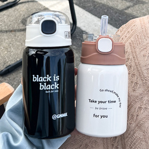 Gnmk Insulated Water Bottle With Straw 500Ml Portable For Outdoor Camping Office Use - Product Image 5