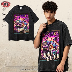 Camisetas Unisex 100% Algodón, Estampado de Auto, Estilo Urbano, Corte Holgado, Casual, Transpirable, con Impresión Digital Frontal - Product Image 3