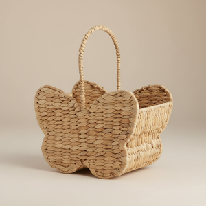 Europäischer Stil Schmetterlings-Design Handgefertigte Natürliche Wasserhyazinthe Stapelbare Aufbewahrungskörbe - Product Image 5