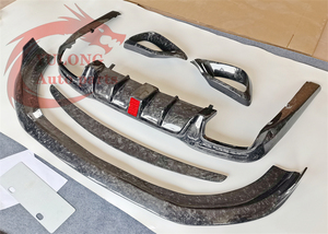 <span class=keywords><strong>Style</strong></span> B forgé en fibre de carbone lèvre avant pare-chocs avant évent diffuseur arrière aileron arrière pour mercedes-benz classe S W222 2018-2019 - Product Image 3