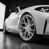 Nouvelle jante en alliage d'aluminium forgé à 14 rayons, design Y bicolore argent-noir, logo personnalisé, jante de voiture 16-22 pouces 5x114.3