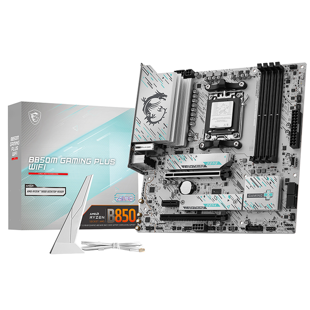 B850M GAMING PLUS WIFI White AMD B850 Motherboard Socket AM5 4DDR5 Dual Channel Max 128GB M.2 PCIe 5.0 Placa Mae Gaming