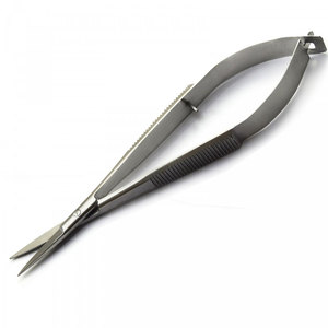 Ciseaux à ressort de qualité supérieure en acier inoxydable pour la beauté, instruments microchirurgicaux pour sourcils, vente chaude, OEM - Product Image 3