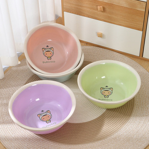 Puppyred Plastic Wash <b>Basin</b> <b>Round</b> Pink Green Violet For Kitchen Laundry Vegetable Washing Foot Bathing Household Use - Product Image 1
