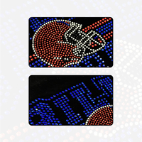 Transferts de strass Buffalo Football personnalisés à thermocoller, patchs brillants à repasser, transferts de strass Buffalo Bills en cristal
