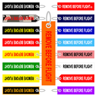 Porte-clés double face Orange Kit « Remove Before Flight » OEM, bijou pour clés, cadeau aviation, étiquette importante, broderie rouge