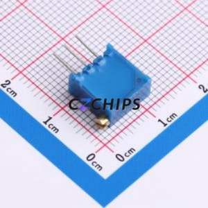 Resistencia Ajustable/Potenciómetro 3296X-1-202LF, Componente de Orificio Pasante (THT)-3P, 9.5x4.9mm, Resistencia de 2kOhm, 10%, 500mW, 250ppm ℃ - Product Image 2