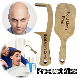 Nuovo Prodotto Transfrontaliero: Pettine in Legno da <span class=keywords><strong>Uomo</strong></span> <span class=keywords><strong>per</strong></span> Teste Calve - <span class=keywords><strong>Regalo</strong></span> <span class=keywords><strong>Divertente</strong></span> Multiuso dalla Cina - Product Image 1