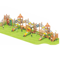 Nouveau style de toboggan en bois aire de jeux extérieure jouet pour enfants Playhouse pour enfants