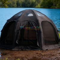Tente de camping familiale de grande taille en gros, quatre saisons, résistante aux UV, tente gonflable imperméable à double couche, tente dôme gonflable