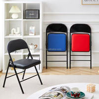 Tabouret de Bar en Métal Vintage Chaise de Loisirs Confortable avec Dossier Chaise de Jardin Pliante Portable Durable pour Chambre à Coucher Usage Domestique