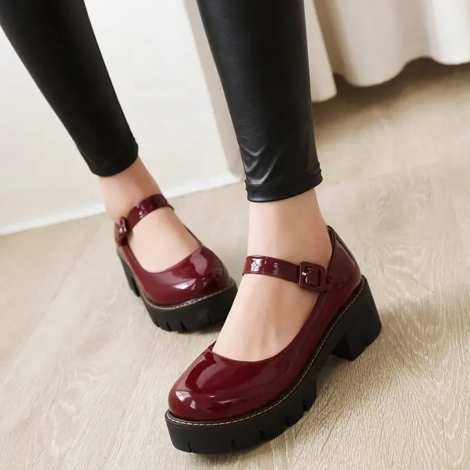 Reflektif Kulit Paten Atas Rendah Memotong Fashion Wanita Flat Sepatu Round Toe Wanita Harian Kencan Pergelangan Kaki Sepatu