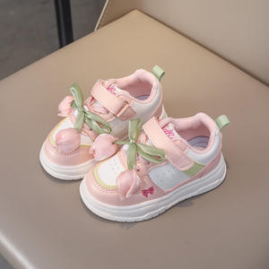 2025 automne filles baskets mignon blanc mode chaussures pour petits enfants polyvalent baskets décontractées avec motif de Logo à la mode - Product Image 4