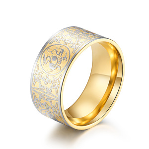 Anillo de <span class=keywords><strong>bestia</strong></span> mágica para hombre de acero inoxidable Retro cuadrado <span class=keywords><strong>bestia</strong></span> auspiciosa cuatro patrón Santo Zhuque basalwu Dragón Verde tigre blanco R - Product Image 5