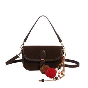 Nuevo bolso bandolera de lujo de terciopelo suave estilo retro, bolso cuadrado para mujer - Product Image 4