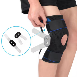 <span class=keywords><strong>Rodillera</strong></span> de compresión ortopédica para tobillo y <span class=keywords><strong>pie</strong></span>, soporte de rótula articulado ajustable, inmovilizador de rodilla de tejido 3D - Product Image 2