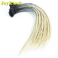 Vendita calda all'ingrosso Dreadlocks fatti a mano trecce all'uncinetto estensione dei capelli lunga una radice Ombre colore Dreadlocks artificiali sintetici