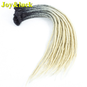 <span class=keywords><strong>Dreadlocks</strong></span> synthétiques fait à la main, tresses au Crochet, Extension de cheveux, une racine, couleur Ombre, <span class=keywords><strong>Dreadlocks</strong></span> artificielles, vente en gros - Product Image 3