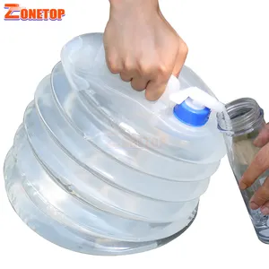 Botol air minum lipat portabel luar ruangan, botol air minum dengan keran, lipat, portabel, luar ruangan, ringan, 3 L 5 Ltr 8 Litro 10 Liter, terlaris