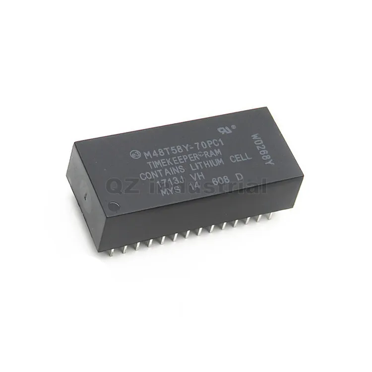 QZ M48T58Y-70オリジナル64 Kbit (8 Kb x 8) TIMEKEEPER SRAM IC DIP28 M48T58 M48T58Y M48T58Y-70 M48T58Y-70PC1