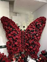 Dekorasi Dinding Bunga Seri Merah 8*8ft untuk Pernikahan - Latar Belakang Upacara Besar & Dekorasi Latar Belakang Tempat Acara