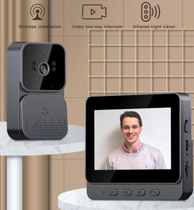 <span class=keywords><strong>Videoportero</strong></span> Inalámbrico Inteligente en Oferta, Visión Nocturna, Pantalla LCD de 640x480P, Audio Bidireccional, Sistema de Timbre para Exteriores Resistente al Agua, 70 Grados - Product Image 1