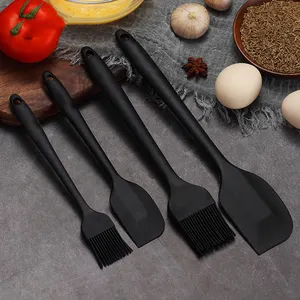 Utensílios de cozinha de silicone, conjunto de utensílios de cozinha antiaderentes de silicone alimentício, conjunto de espátula resistente ao calor