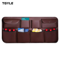 Sac de rangement suspendu pour coffre, sac de rangement en cuir pour dossier de siège arrière de SUV, sac en maille pratique