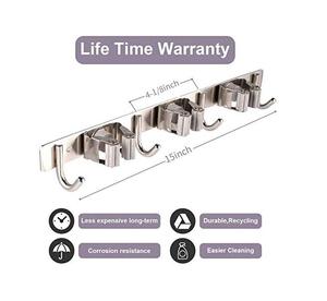 Modern Heavy-Duty Stainless Steel Clothing Organizer Wall <b>Hook</b> with 4 <b>Hooks</b> for <b>Bathroom</b> Use Eco-Friendly Multifunction - Product Image 3