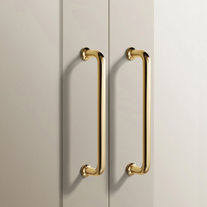 Light Luxury Minimalist Solid Brass Cabinet <strong>Door</strong> Handles for Apartments Hotels Homestays &amp; Shopping Malls - Product Image 2