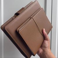 Organiseur d'affaires personnalisé en cuir PU avec anneaux métalliques et impression UV, pour agenda à feuilles mobiles