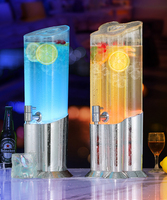 Distributeur de bière de luxe avec base en acrylique électroplaqué et lumière LED