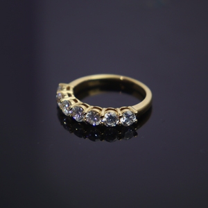 18K oro bianco fede nuziale laboratorio coltivato bianco diamante bolla eternità mezzo anello con perla gigi gioielli certificati per il matrimonio - Product Image 6