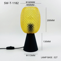 Lampe de table en verre moderne de luxe, éclairage décoratif pour la maison, lampe de table en verre nordique moderne pour chambre à coucher, restaurant, style individuel